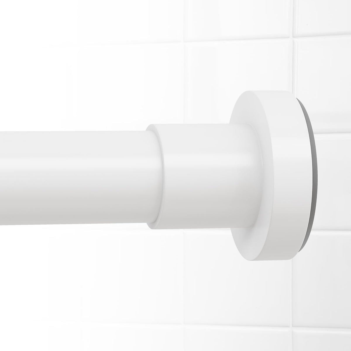 Black Shower Curtain Rod Spring Tension,Heavy Duty,No Drill,18-49"