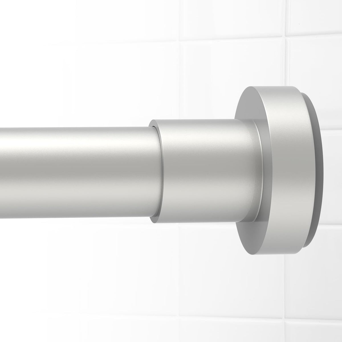 Black Shower Curtain Rod Spring Tension,Heavy Duty,No Drill,18-49"