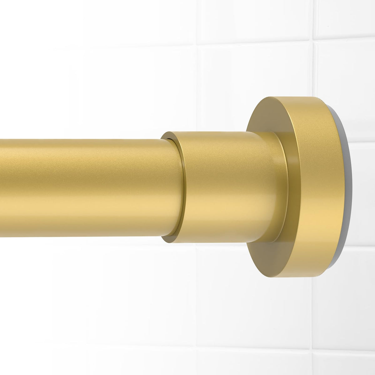 Black Shower Curtain Rod Spring Tension,Heavy Duty,No Drill,18-49"