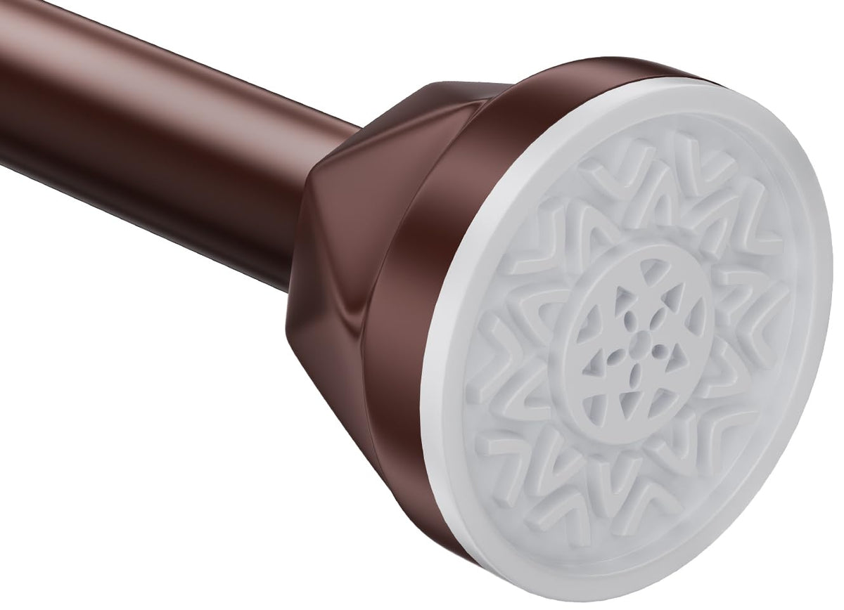TITGIPE Black Shower Curtain Rod 32-80 Inches, No Drilling Tension Curtain Rod, Rust Proof Adjustable Spring Rods for Bathroom and Window, Stainless Steel