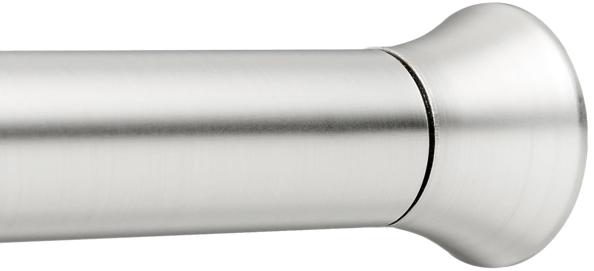 Amazon Basics Easy Install Shower Curtain Tension Rod, Adjustable Length, 42-73 inches, Nickel