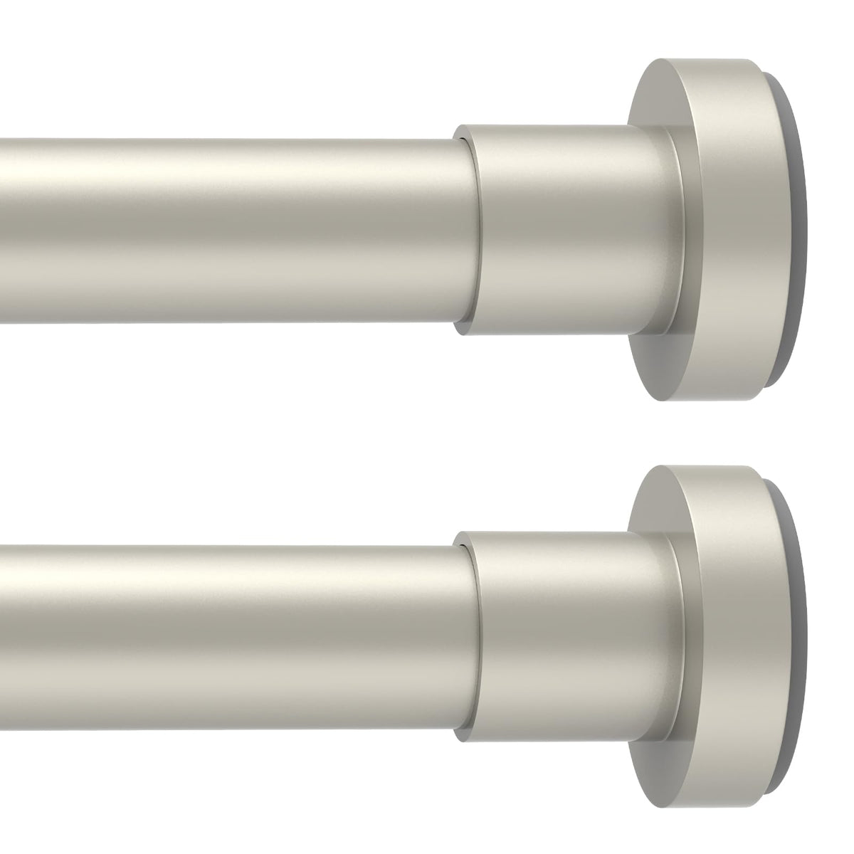 Black Shower Curtain Rod Spring Tension,Heavy Duty,No Drill,18-49"