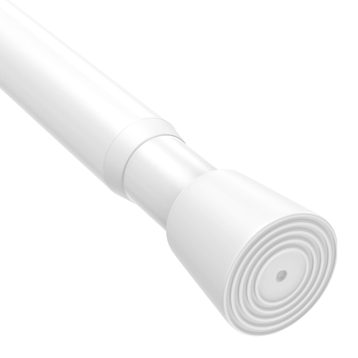 Shower Curtain Rod 29.5-39 Inch White Shower Rod 7/8" Tension Curtain Rod