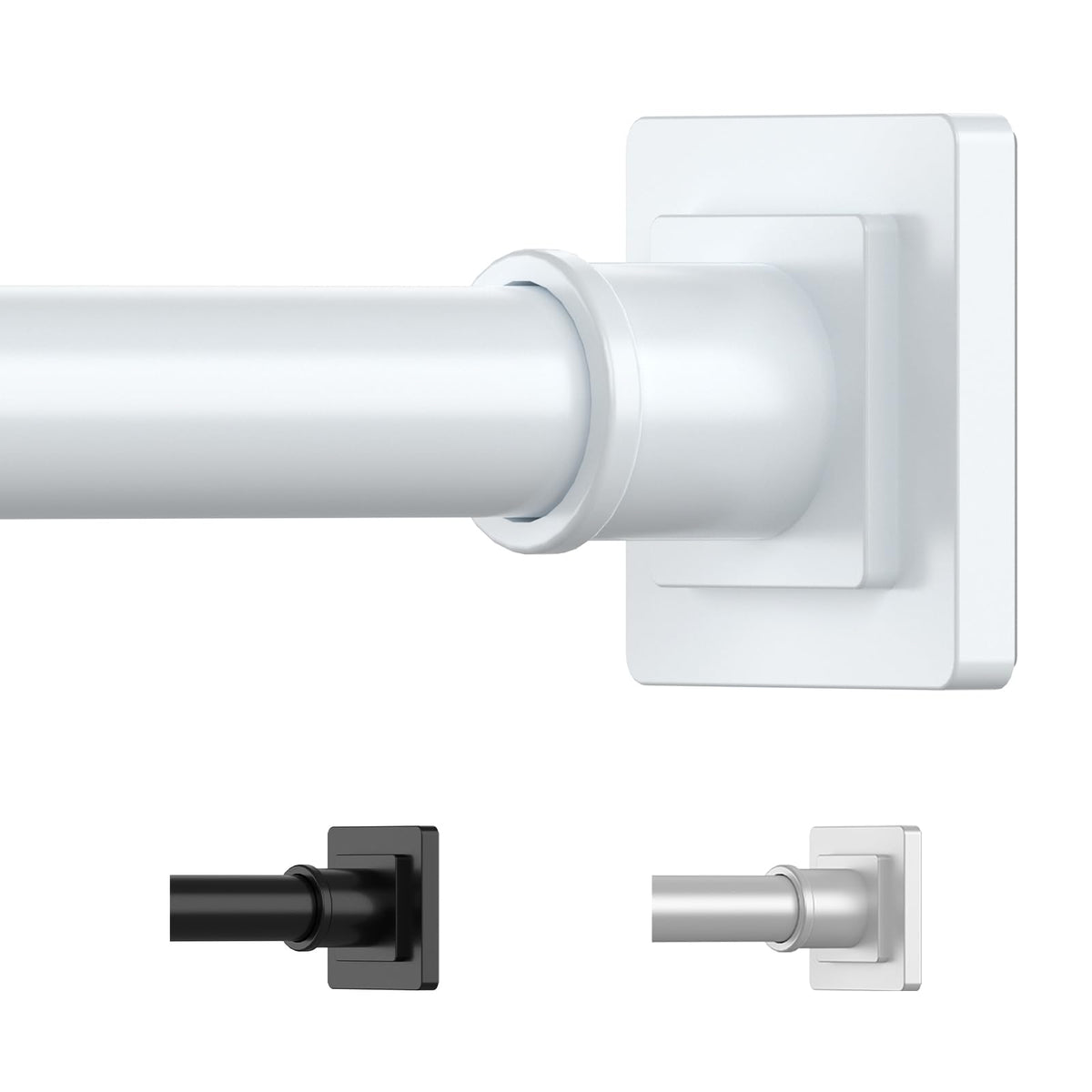 UIOSANRT Brushed Nickel Shower Curtain Rod 31-79 Inches Non-Slip Shower Rod Tension Mounted No Drill Tension Shower Curtain Rods Spring Tension Rod for Windows Bathroom