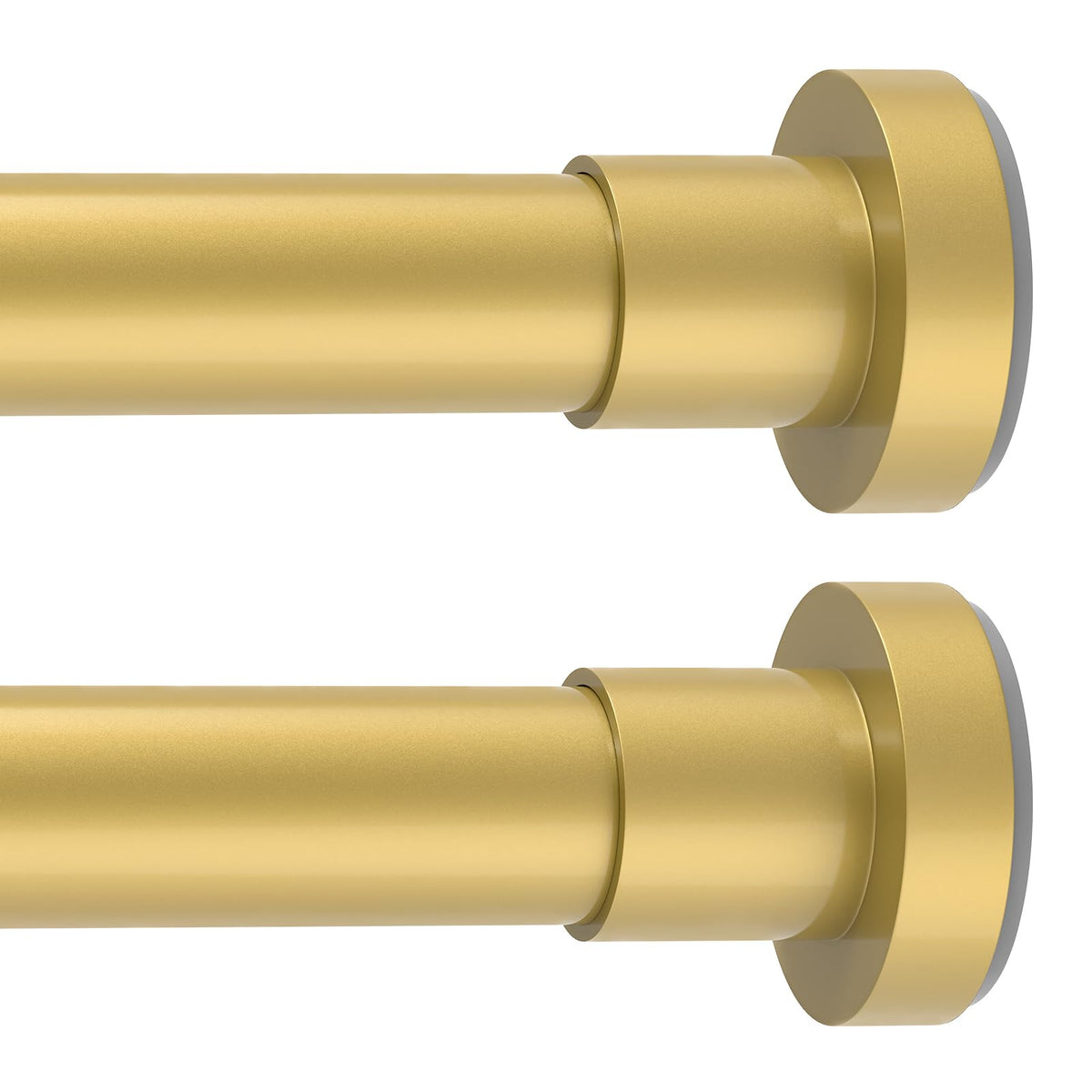 Black Shower Curtain Rod Spring Tension,Heavy Duty,No Drill,18-49"