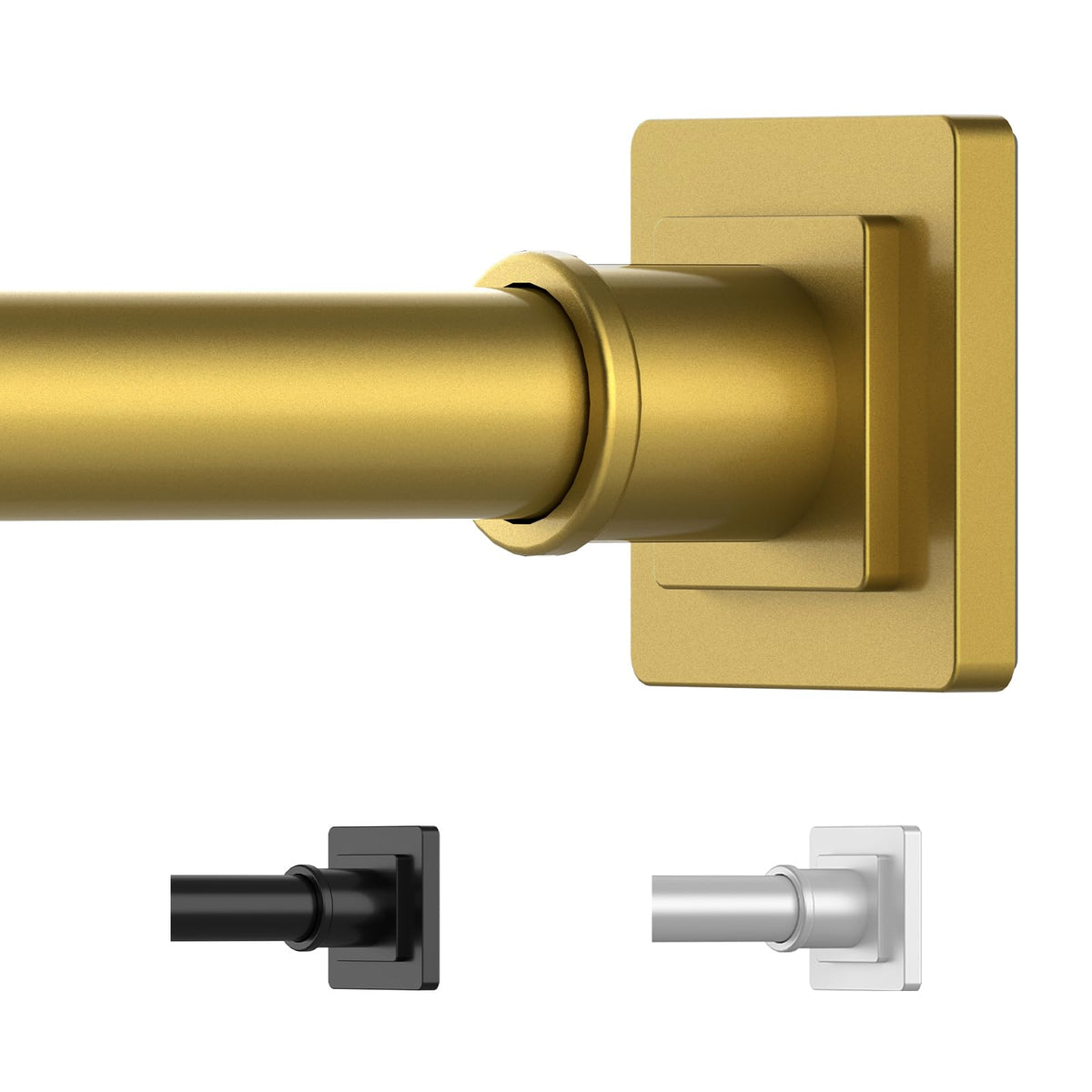 UIOSANRT Brushed Nickel Shower Curtain Rod 31-79 Inches Non-Slip Shower Rod Tension Mounted No Drill Tension Shower Curtain Rods Spring Tension Rod for Windows Bathroom