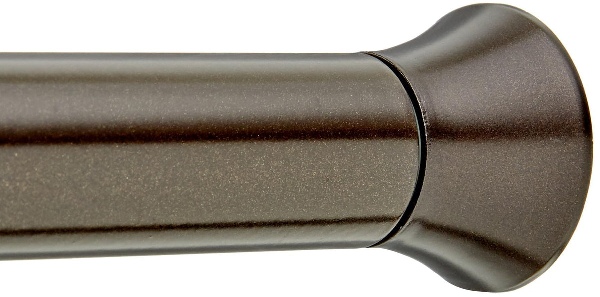 Amazon Basics Easy Install Shower Curtain Tension Rod, Adjustable Length, 42-73 inches, Nickel