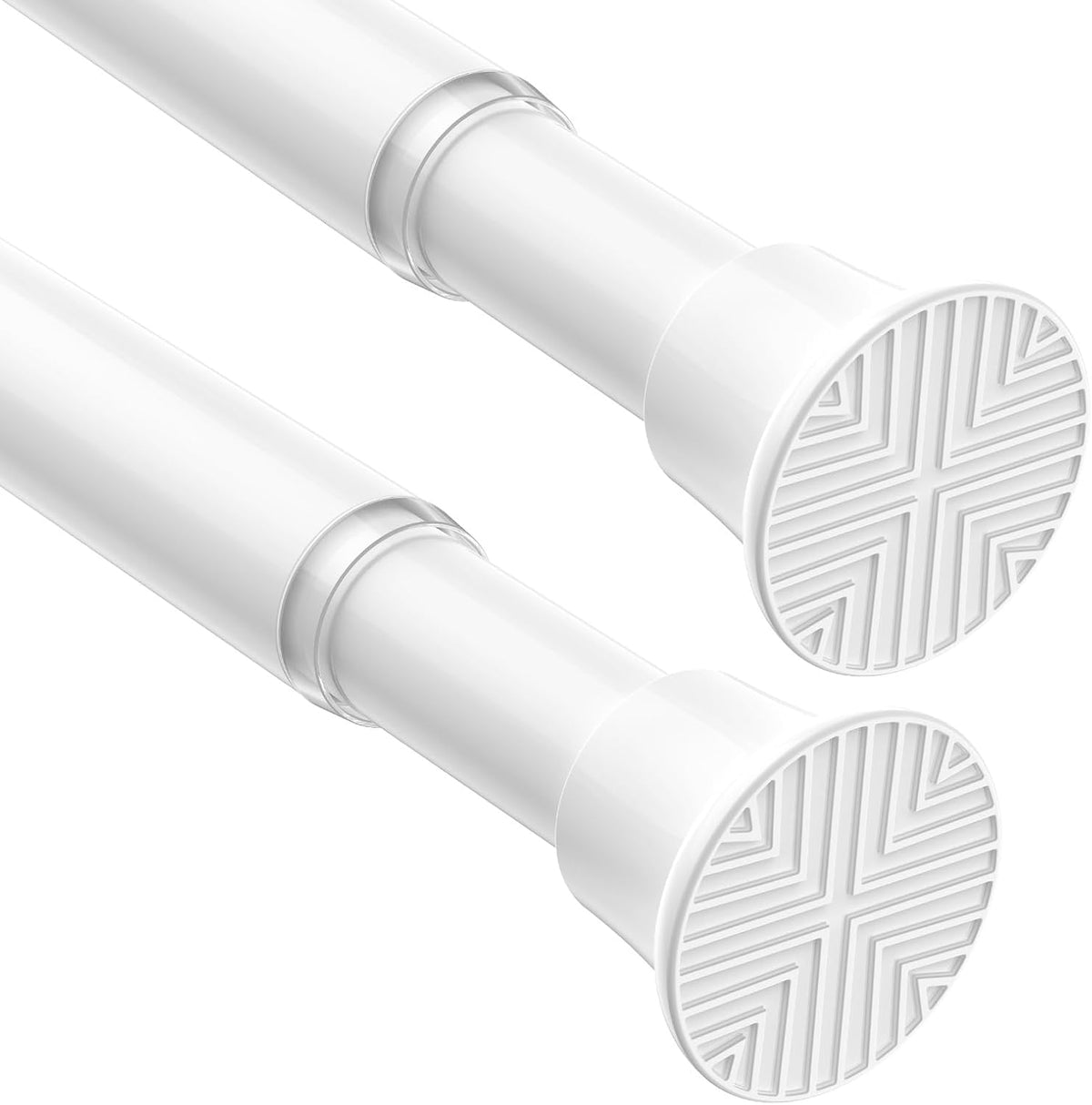 Spring Tension Curtain Rod for Window,White 31-76" 2 Pack Shower Rod
