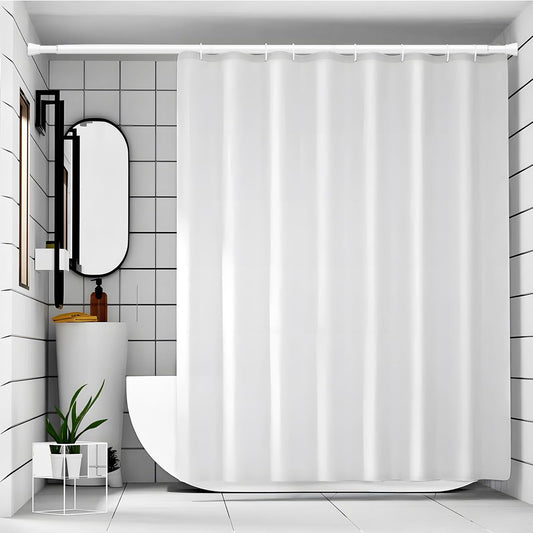 Shower Curtain Rod 45 to 77 Inches White Shower Rod