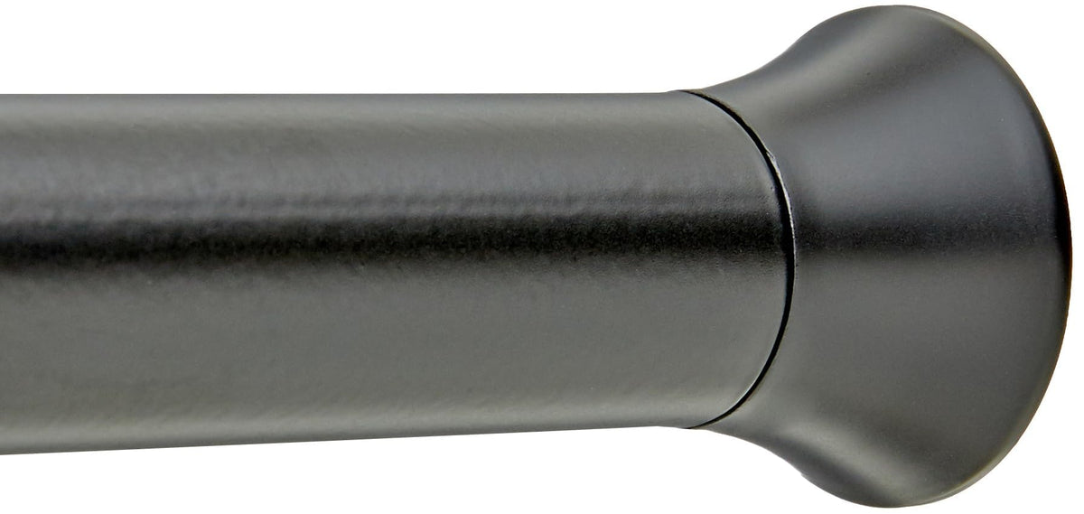 Amazon Basics Easy Install Shower Curtain Tension Rod, Adjustable Length, 42-73 inches, Nickel