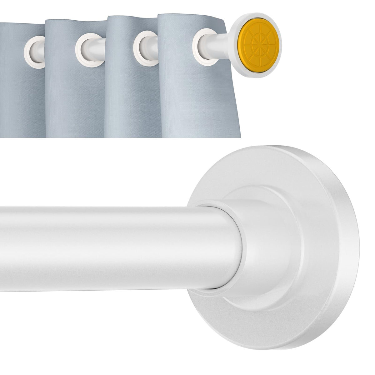 Bronze Shower Curtain Rod Tension 30 to 80 Inch,1 Inch Diameter Adjustable Tension Curtain Rod No Drilling,Shower Rods for Bathroom,No Rust
