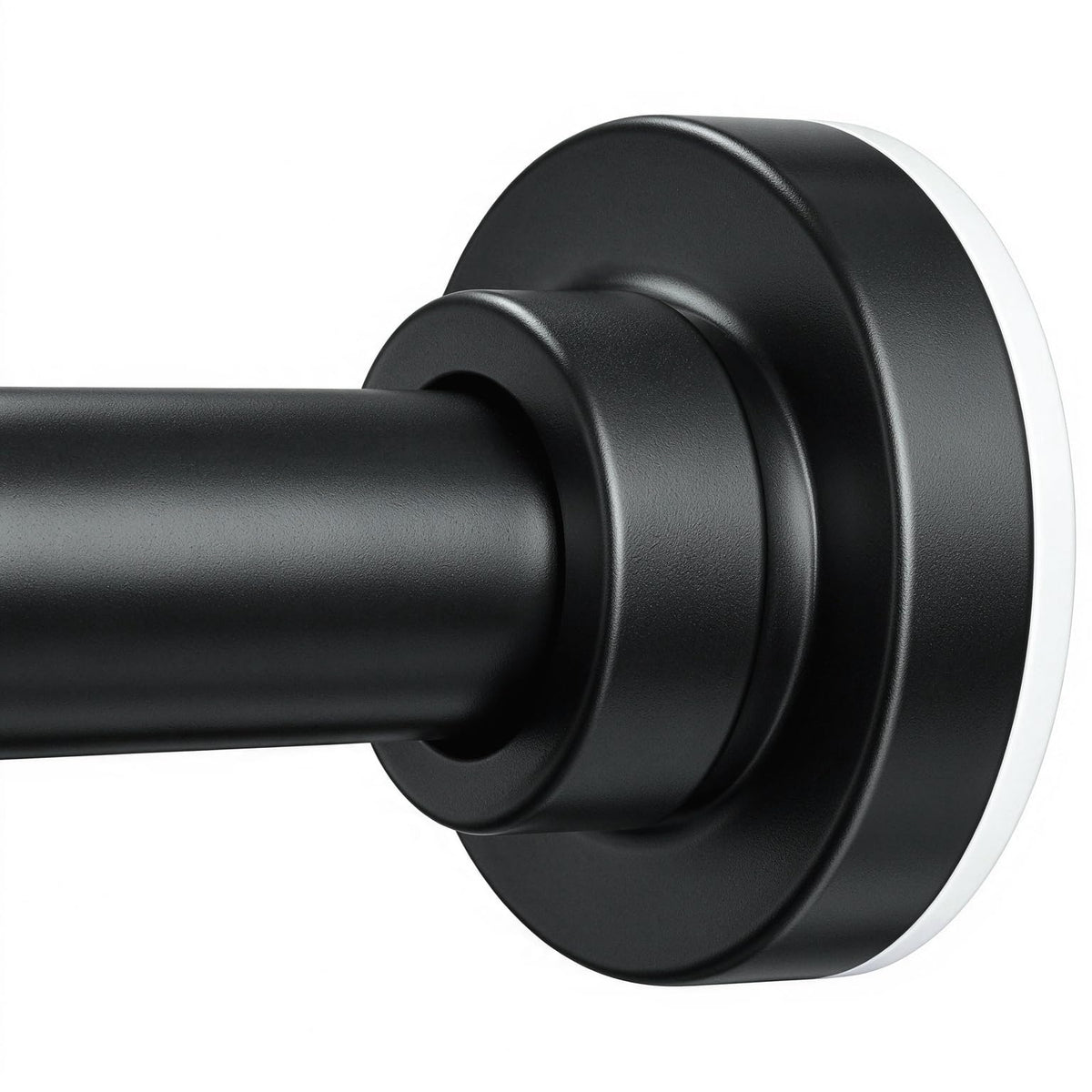 Black Tension Shower Curtain Rod 34 to 82 Adjustable No Drilling