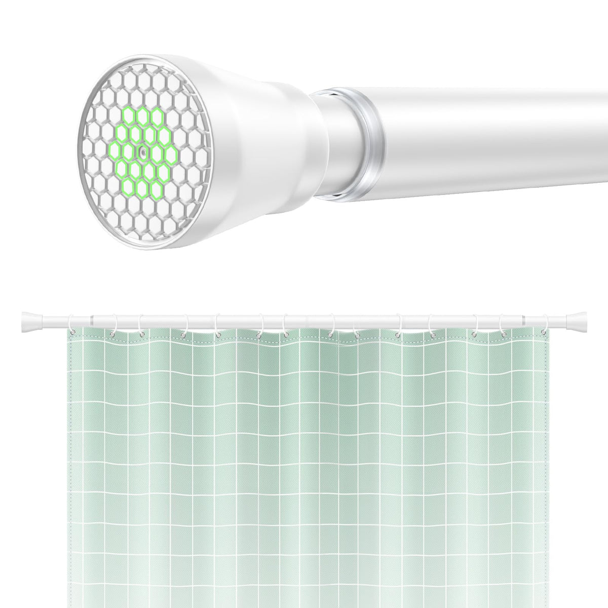 Shower Curtain Rod 45 to 77 Inches White Shower Rod