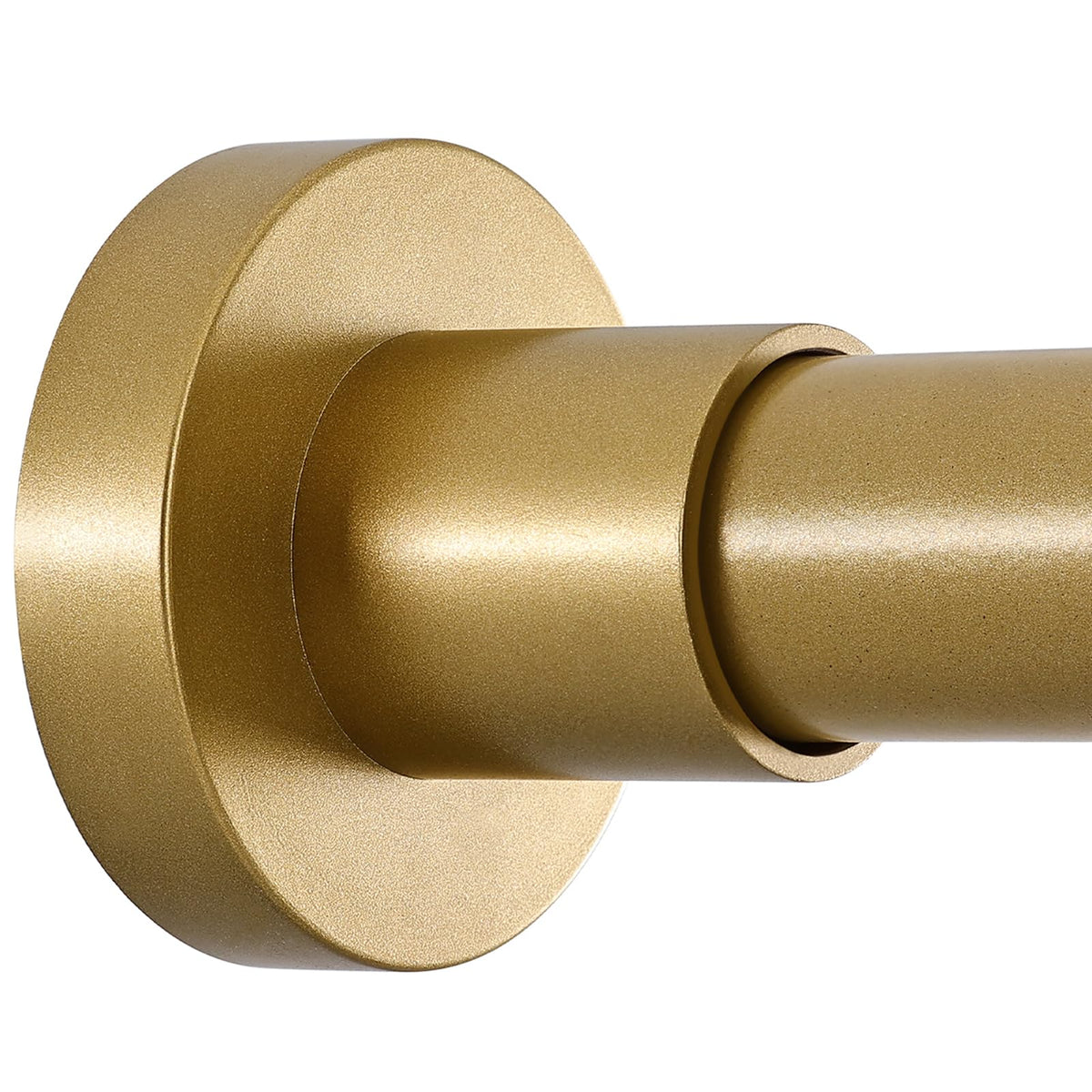 BRIOFOX Shower Curtain Rod Adjustable 18-64 Inch, Stainless Steel Spring Tension Shower Rod No Drilling Non Slip, Sunset Gold