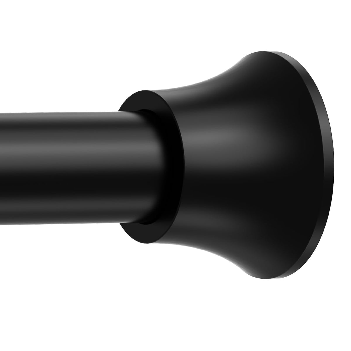 Black Tension Shower Curtain Rod Shower Tension Rods for Window Adjustable 30 To 64 Inch,Shower Curtain Rods Spring Tension For Bathroom No Drilling No Rust