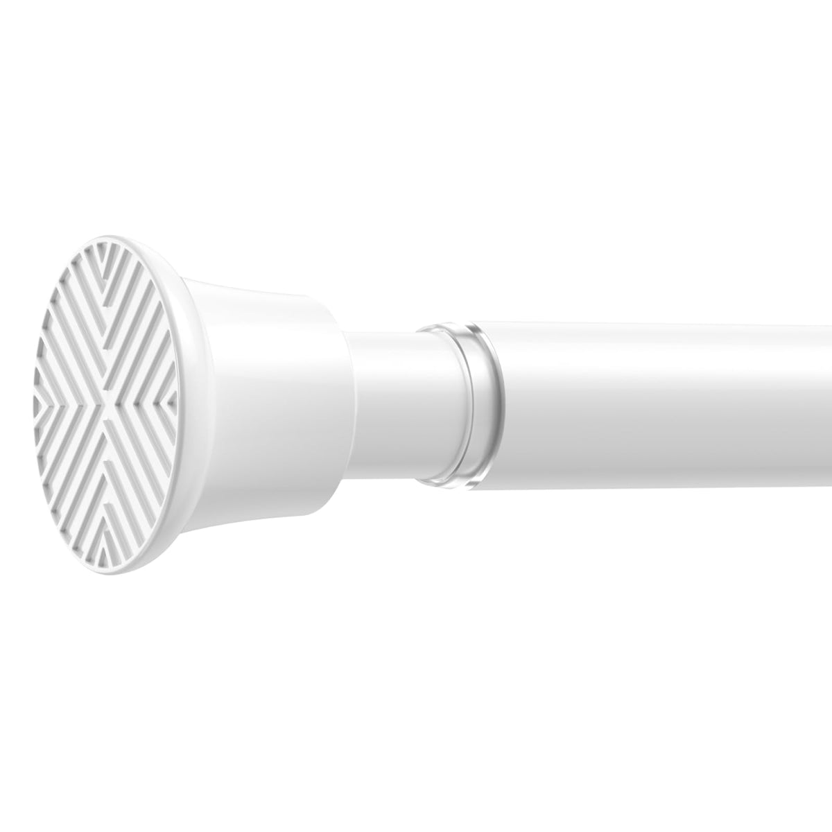 2 Pack Tension Curtain Rod 30-62 Inch White Shower Curtain Rods No Drilling Tension Rod for Windows Spring Adjustable Curtain Rods for Windows,Doorway,Bathroom,Closet,7/8" Diameter