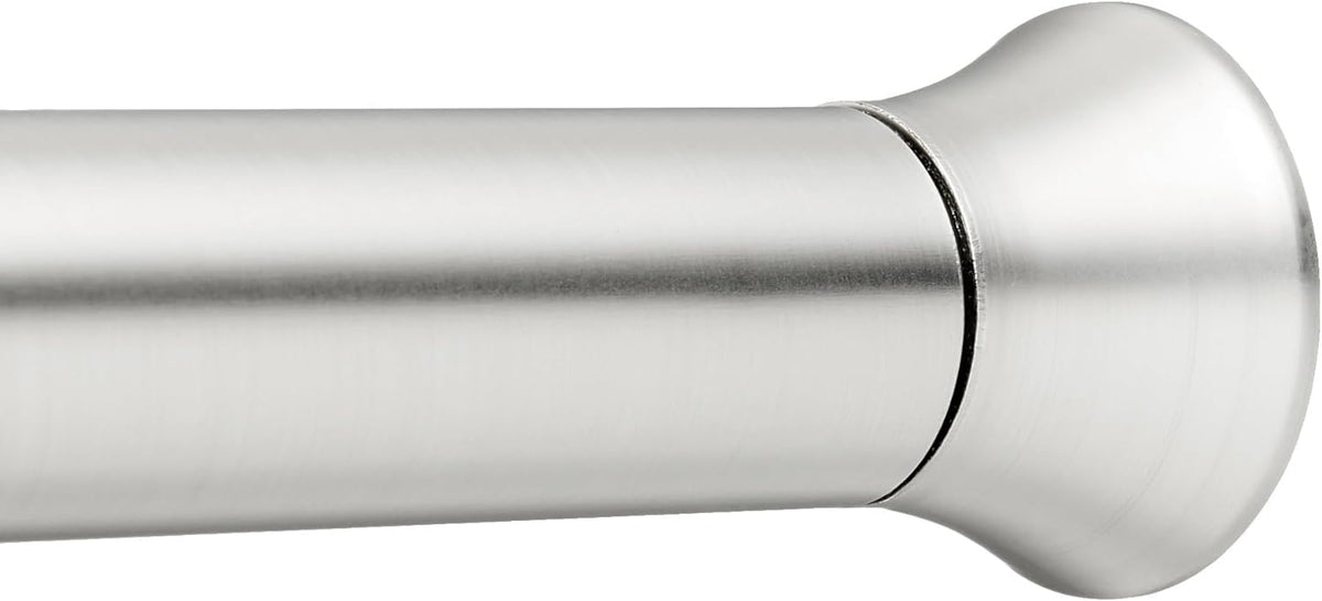 Amazon Basics Easy Install Shower Curtain Tension Rod, Adjustable Length, 42-73 inches, Nickel