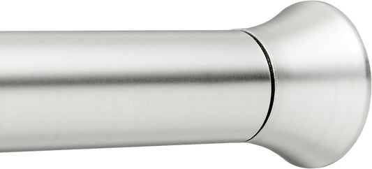 Amazon Basics Easy Install Shower Curtain Tension Rod, Adjustable Length, 42-73 inches, Nickel