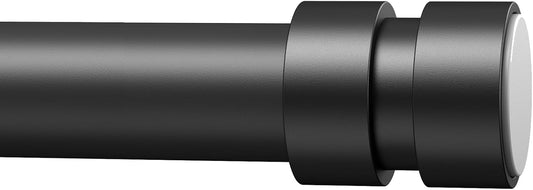 BRIOFOX Tension Curtain Rod Adjustable 24 to 96 inch (2-8ft)- Black Spring Tension Shower Curtain Rod for Window or Bathroom No Drilling Non Slip