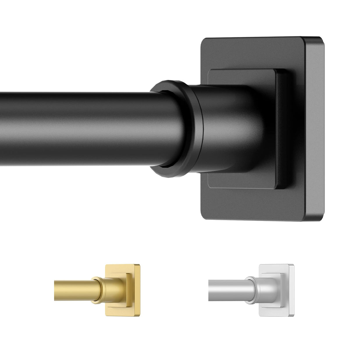 UIOSANRT Brushed Nickel Shower Curtain Rod 31-79 Inches Non-Slip Shower Rod Tension Mounted No Drill Tension Shower Curtain Rods Spring Tension Rod for Windows Bathroom