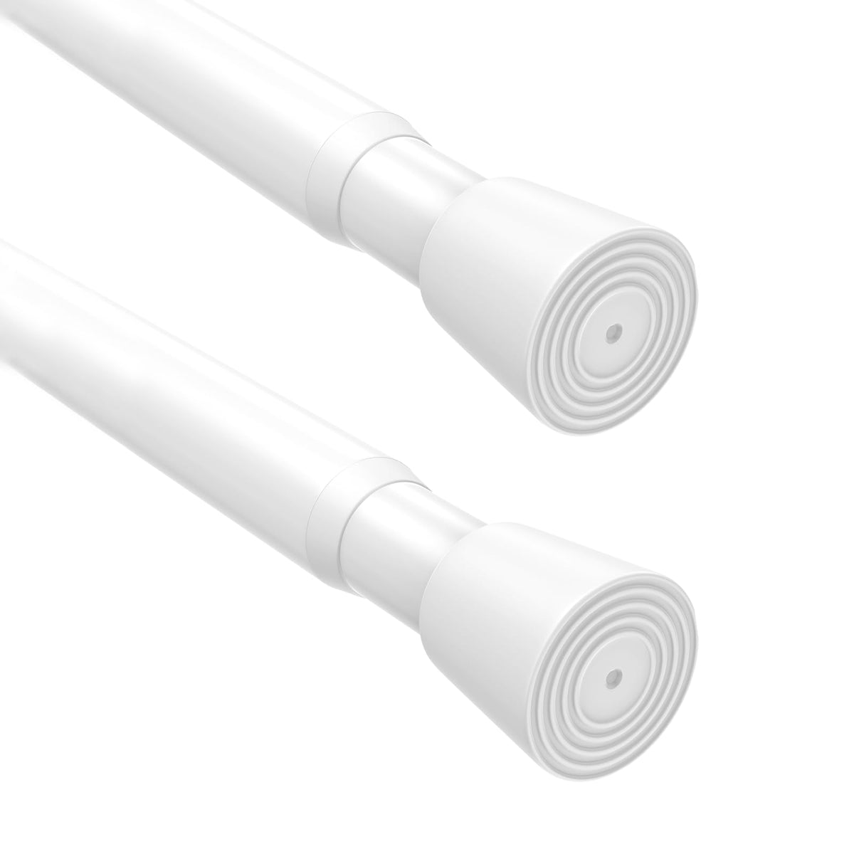 Shower Curtain Rod 29.5-39 Inch White Shower Rod 7/8" Tension Curtain Rod