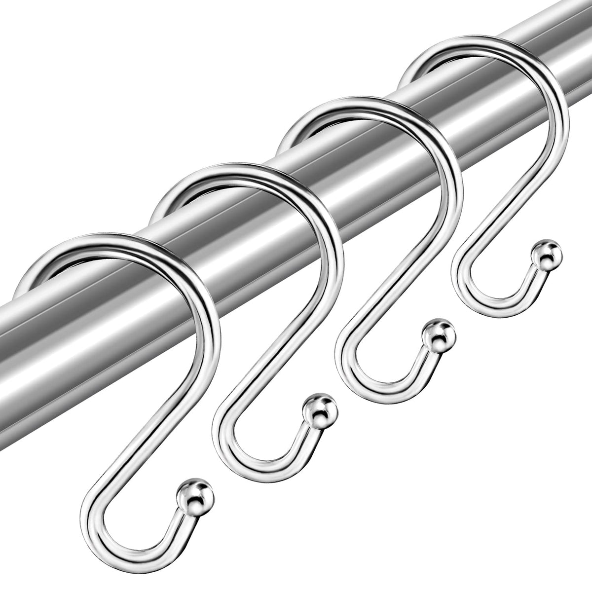 TOPROD S Shaped Shower Curtain Hooks Rings Shower Curtain Hangers S Hooks