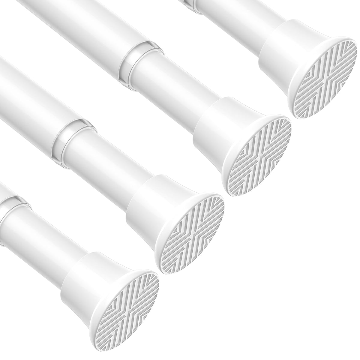 AIZESI Tension Rod 24-46 inch, Tool-Free No Drill Spring Curtain Rod, Black