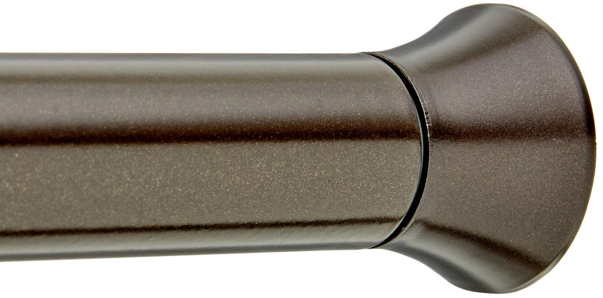 Amazon Basics Easy Install Shower Curtain Tension Rod, Adjustable Length, 42-73 inches, Nickel