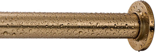 Ivilon Tension Curtain Rod - Spring Tension Rod for Windows or Shower, 54 to 90 Inch. Warm Gold