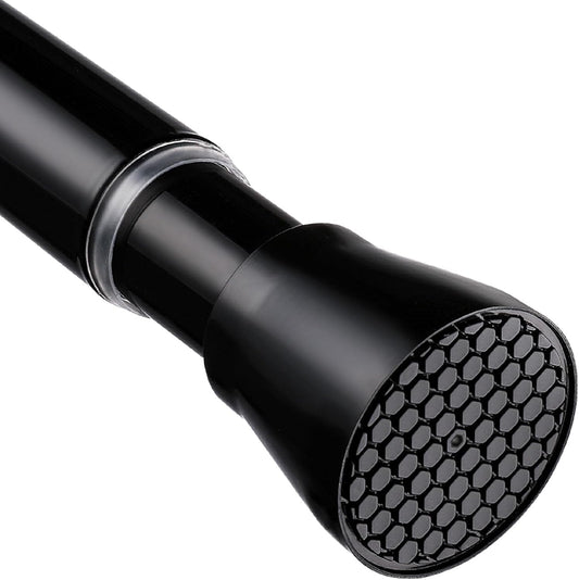 Black Shower Curtain Rod 40-73 inch Black Shower Rod Tension Curtain Rod No Drilling Shower Curtain Rods Spring Tension Shower Rods for Bathroom