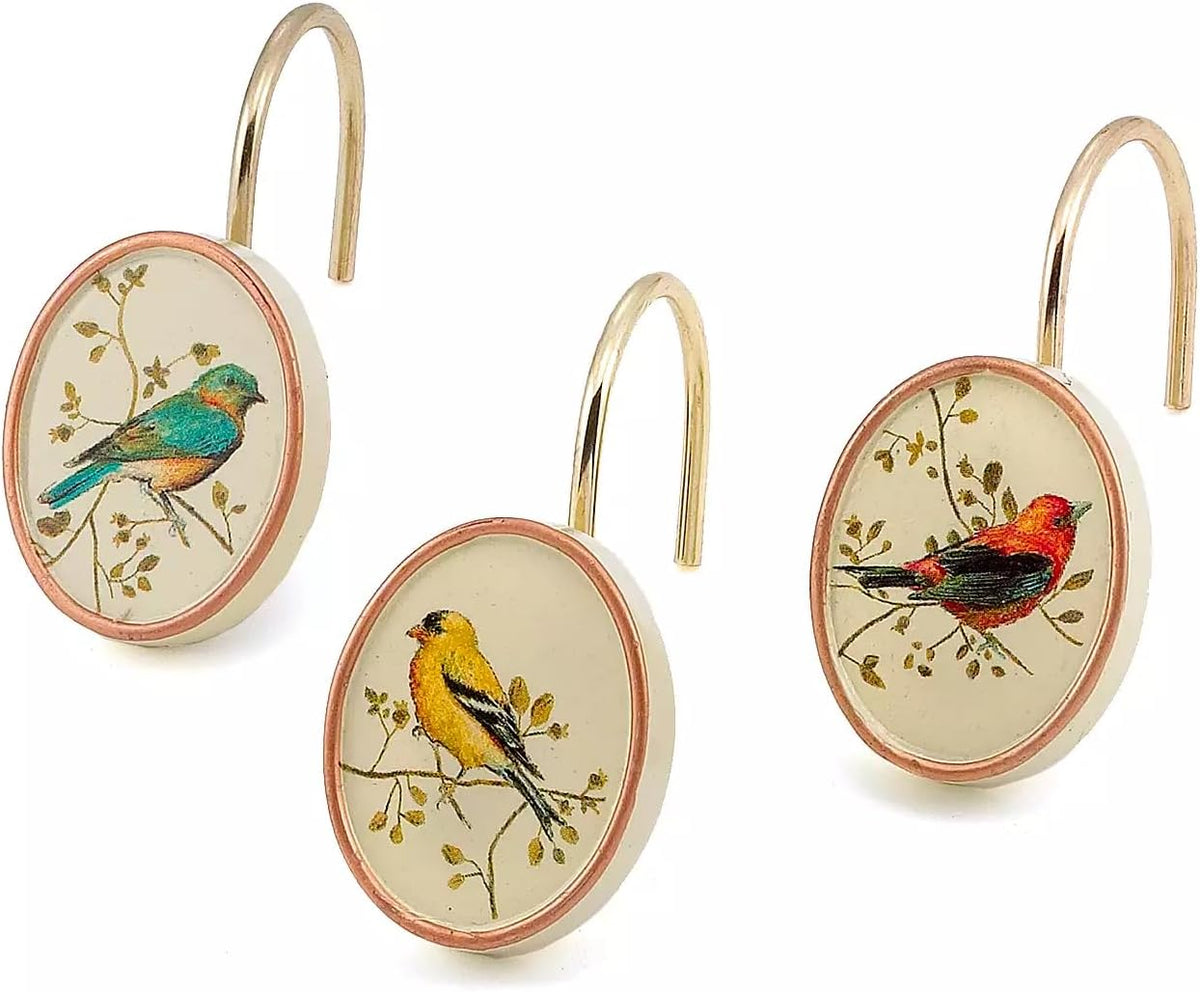 Avanti Linens - Shower Curtain Hooks, 12 Pack, Durable, Easy Hanging