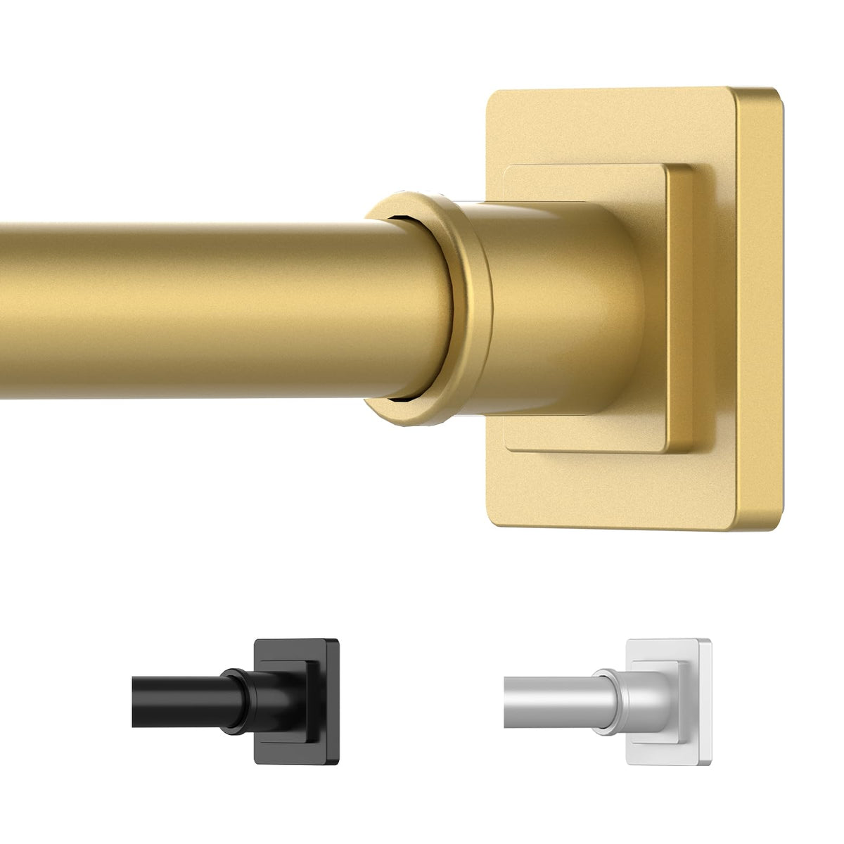 UIOSANRT Brushed Nickel Shower Curtain Rod 31-79 Inches Non-Slip Shower Rod Tension Mounted No Drill Tension Shower Curtain Rods Spring Tension Rod for Windows Bathroom