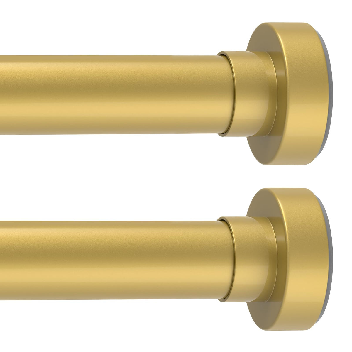 Spring Tension Shower Curtain Rod,18-49",Heavy Duty,No Drill,Gold