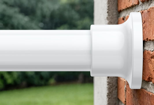 BSLXLSX Shower Curtain Rod 28-84 Inch(2.3-7ft),No Drill,1" Diameter,White