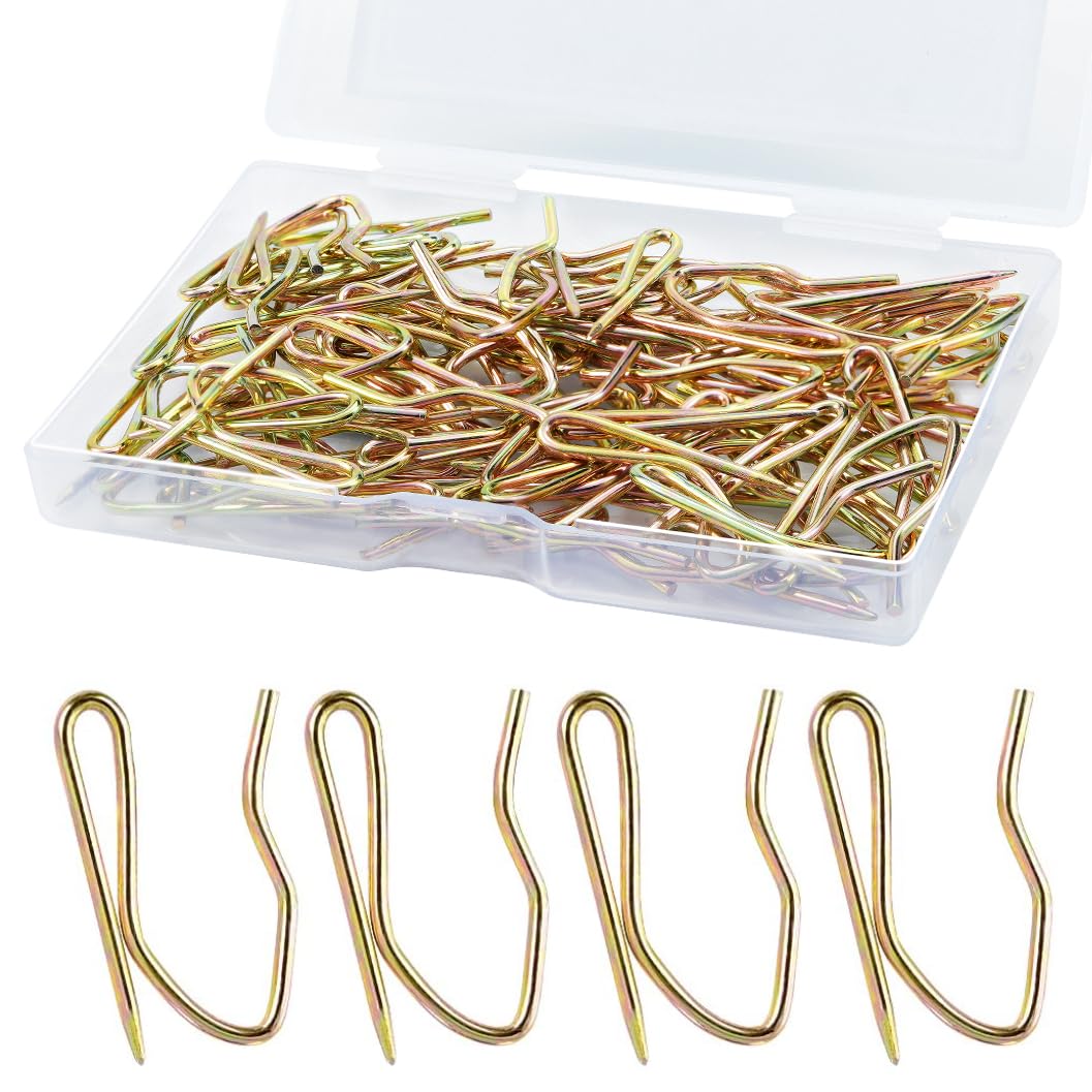 Sopito 58Pcs Curtain Hooks for Door Window Shower Curtain, Silver White