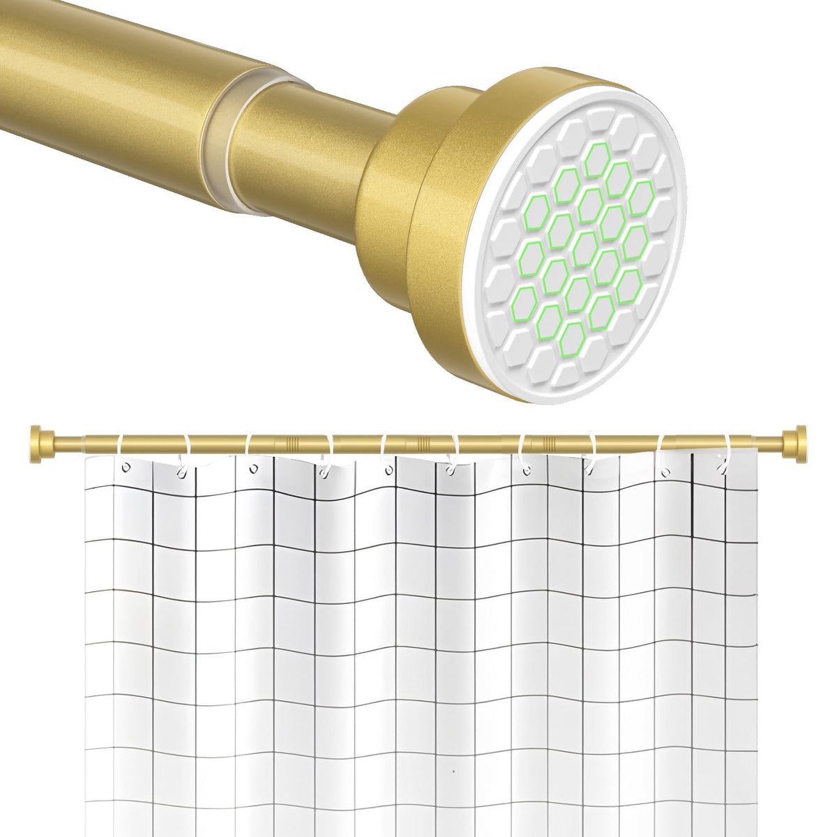 Shower Curtain Rod 45 to 77 Inches White Shower Rod