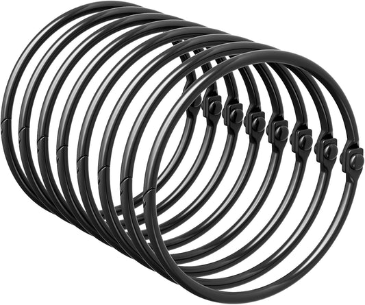 Shower Curtain Rings, Bathway Shower Curtain Hooks, Black Shower Curtain Rings Rust Proof, Anti-Drop Shower Rings for Curtain, Shower Hooks for Shower Curtain Rod Bathroom Curtain Rings