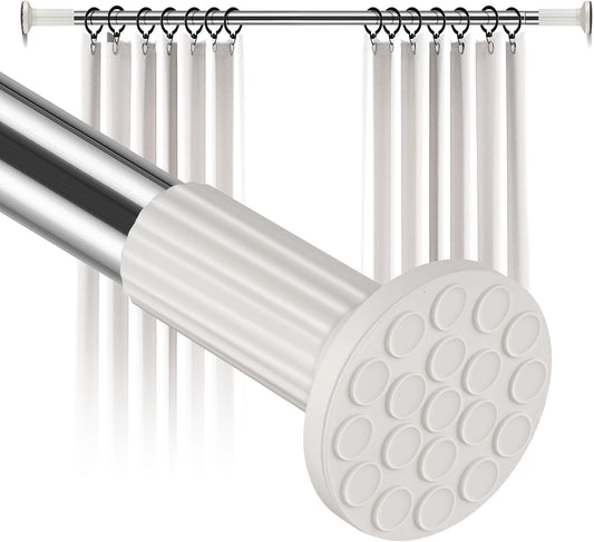 Shower Curtain Rod No Drilling, Adjustable 51-128 In,Stainless Steel